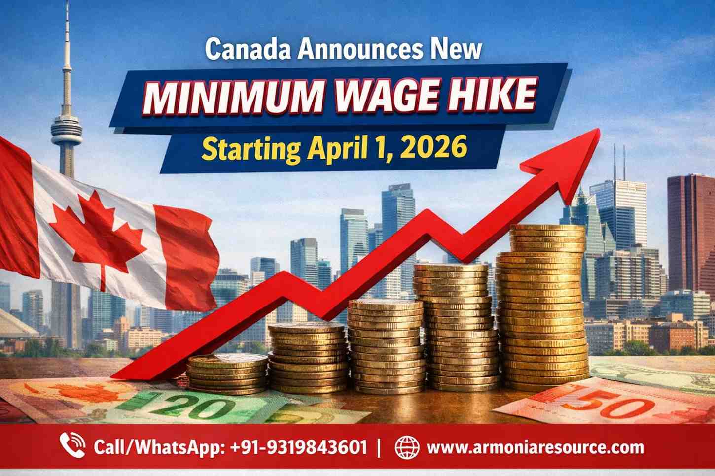 Canada Announces New Minimum Wage Hike Starting April 1, 2026