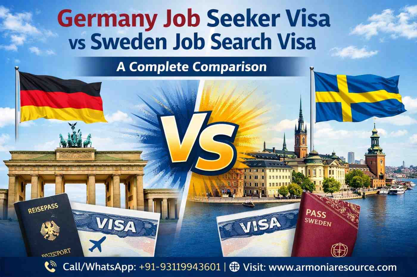 Germany Job Seeker Visa vs Sweden Job Search Visa: A Complete Comparison