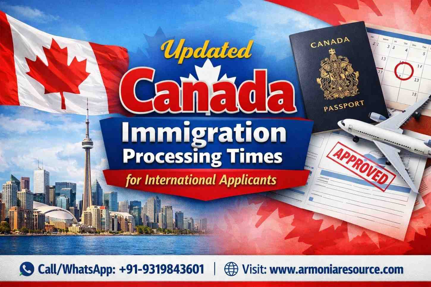 Updated Canada Immigration Processing Times for International Applicants