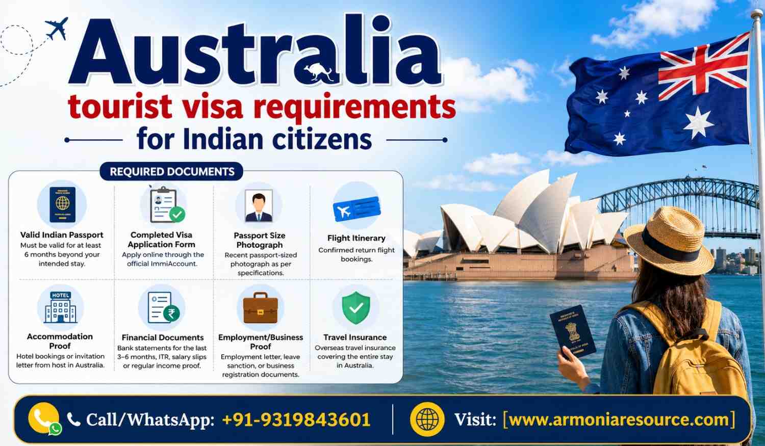 Australia tourist visa requirements for Indian citizens