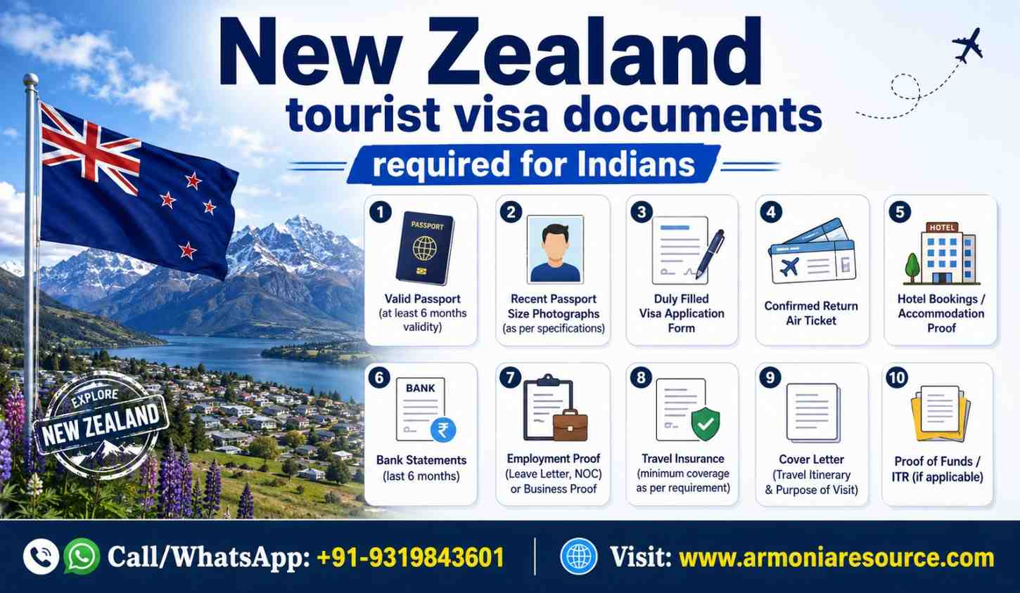 New-Zealand-tourist-visa-documents-required-for-Indians
